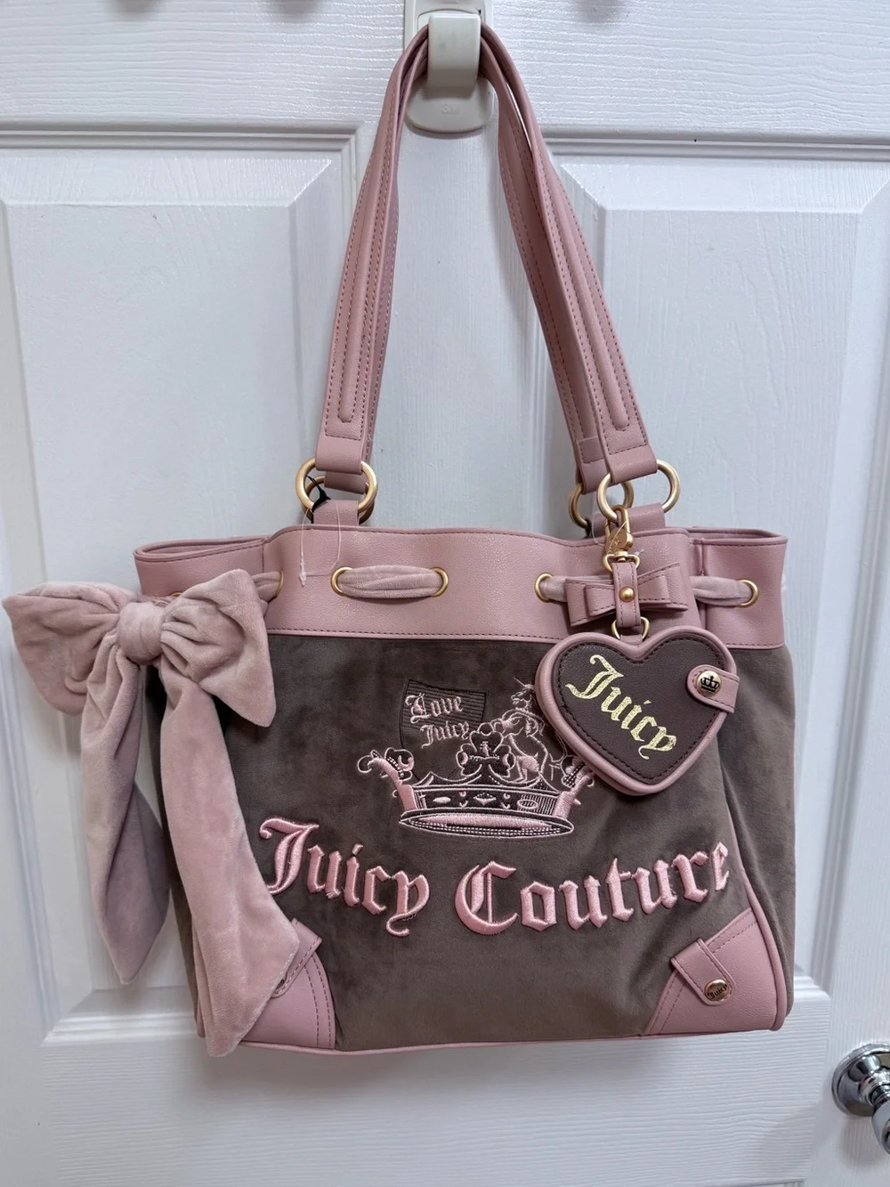 NWT 🇬🇧 UK/AUS Exclusive Juicy Couture Crown 👑 Daydreamer Tote in Iced Coffee